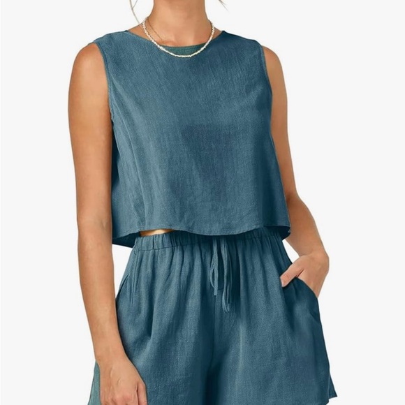 PrettyGarden Pants - Women's Blue Top & Shorts set
